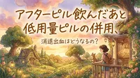 アフターピル飲んだあと低用量ピルの併用、消退出血はどうなるの？