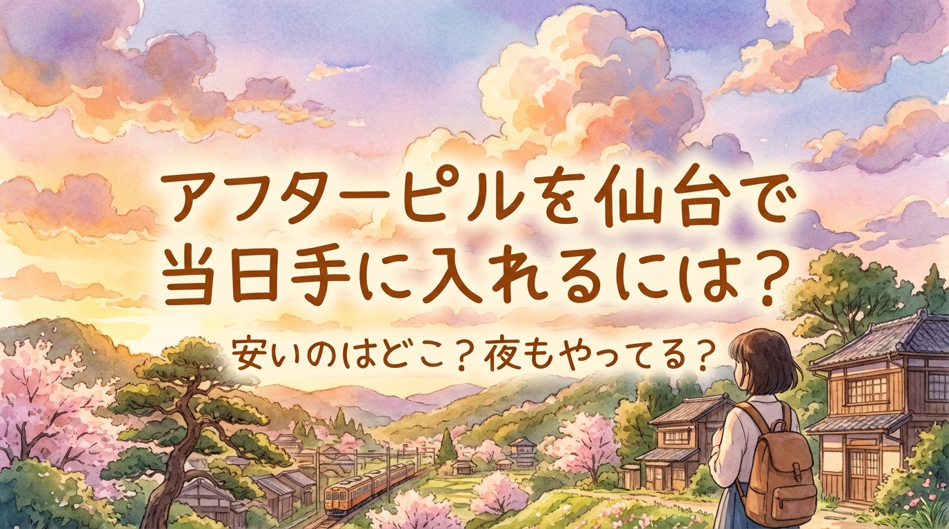 アフターピルを仙台で当日手に入れるには？安いのはどこ？夜もやってる？