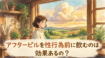 アフターピルを性行為前に飲むのは効果あるの？