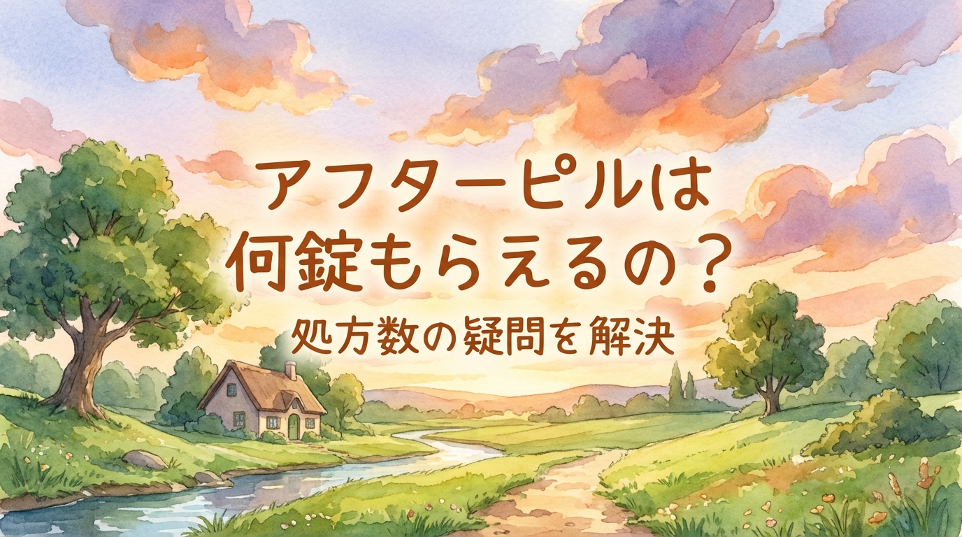 アフターピルは何錠もらえるの？処方数の疑問を解決