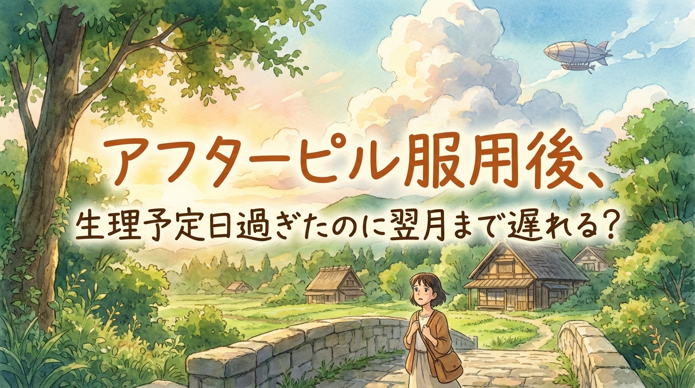 アフターピル服用後、生理予定日過ぎたのに翌月まで遅れる？