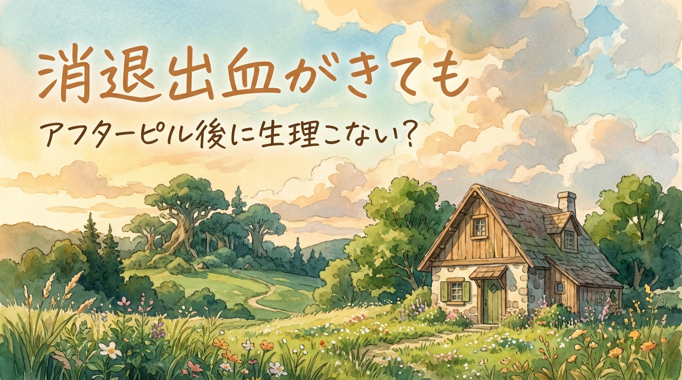 消退出血がきてもアフターピル後に生理こない？