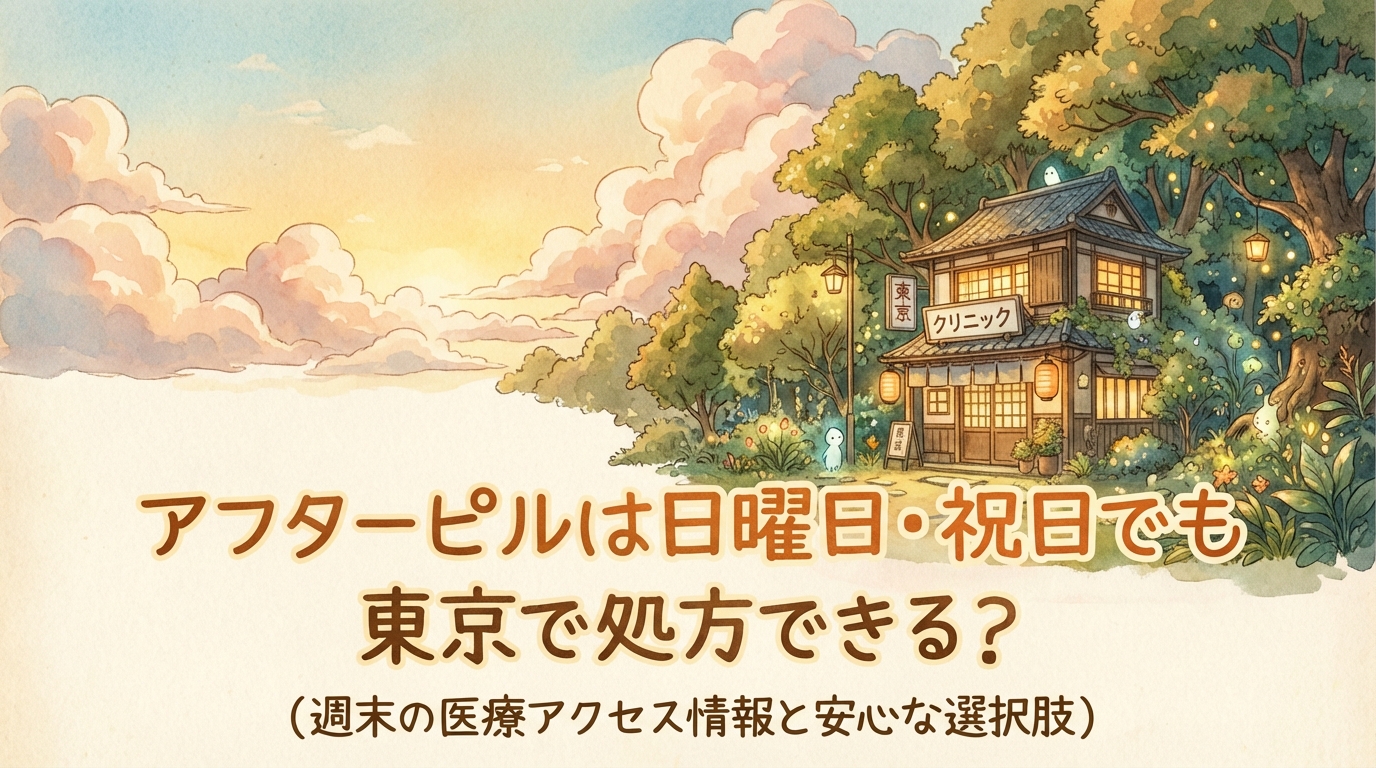 アフターピルは日曜日・祝日でも東京で処方できる？