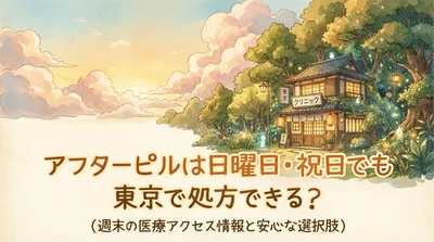 アフターピルは日曜日・祝日でも東京で処方できる？